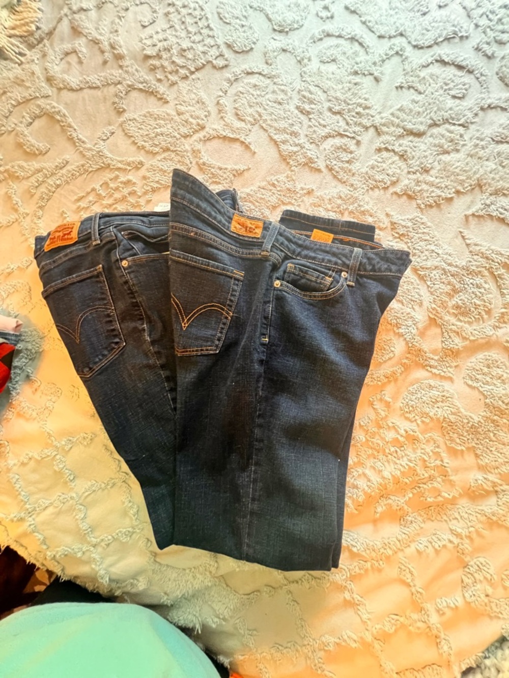 Levi's Dark Blue Straight Leg Women's Jeans 2 pairs
